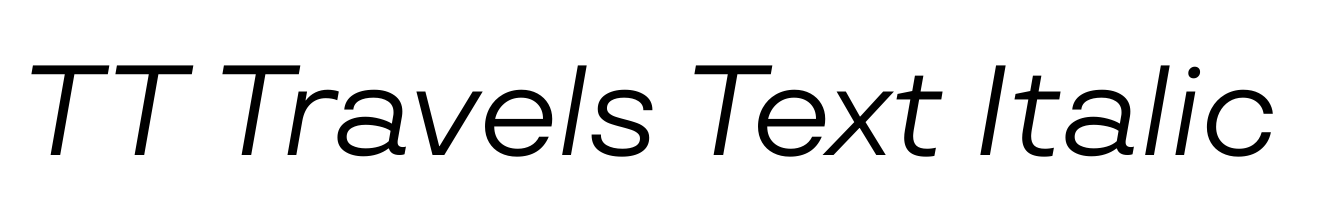 TT Travels Text Italic